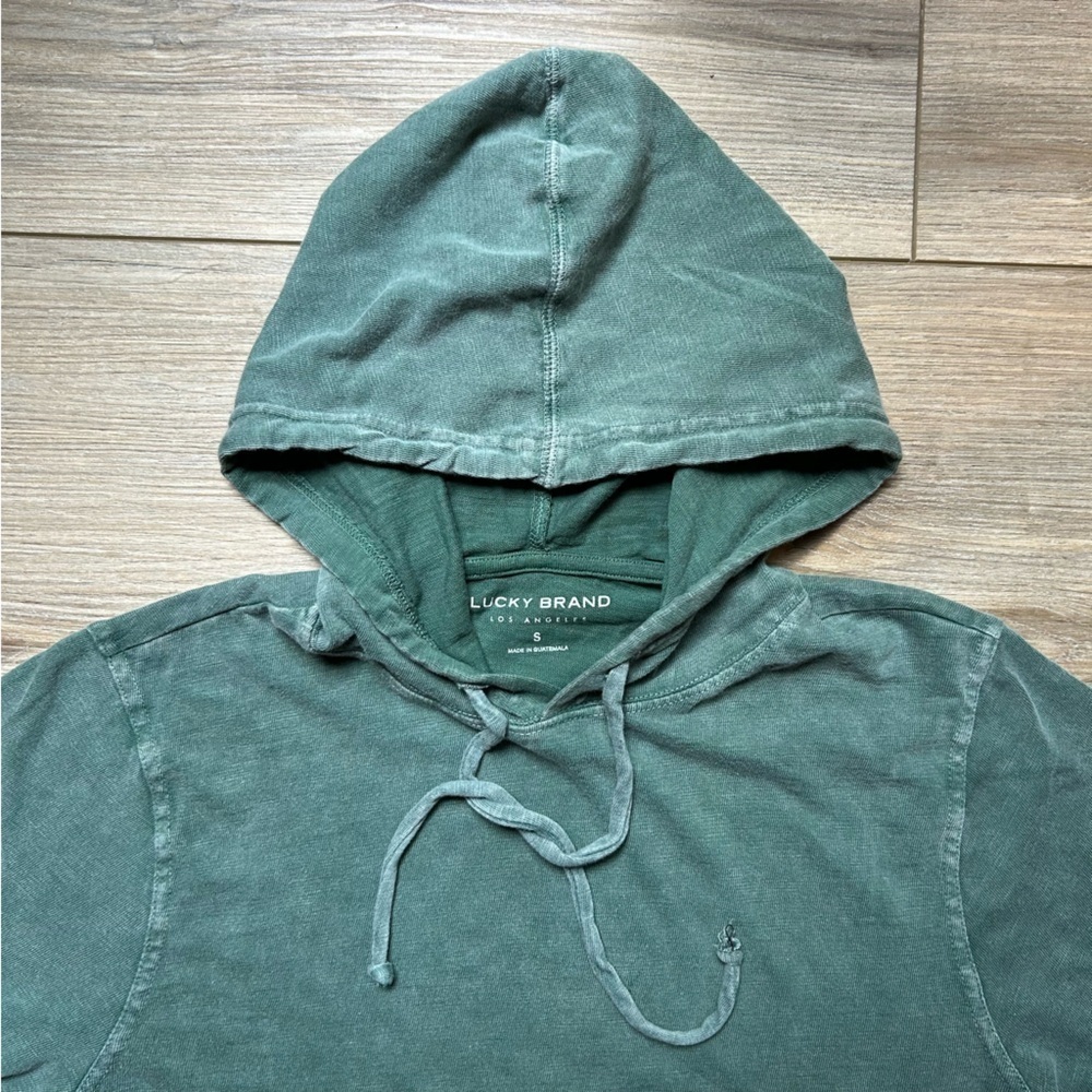 Lucky Brand | Weekend Slub Jersey Hoodie in Washed out Green (Small) - Picture 2 of 13